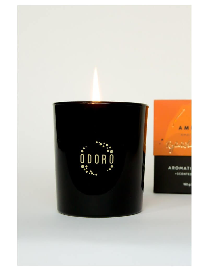 Aromatinė žvakė ODORO MOOD "Ambra" Aromatinė žvakė ODORO MOOD "Ambra"