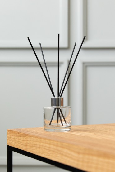 Tuščias buteliukas | Cilindras su sidabrine dekoro detale, 100 ml