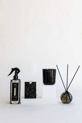 Šampano namai | MOOD rinkinys | Namų kvapas + purškiamas kvapas + žvakė+ aromatinė kortelė